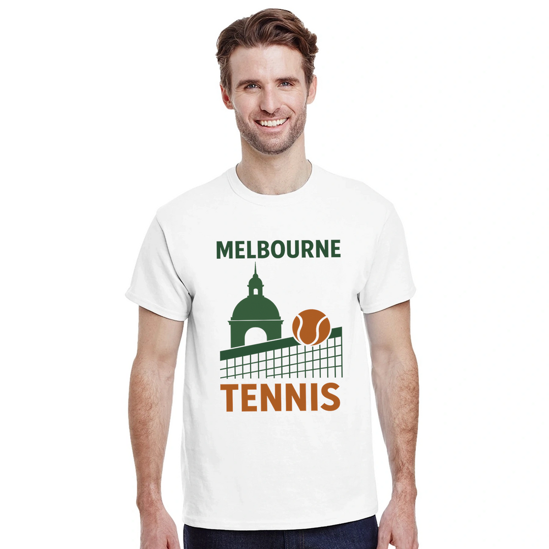 テニスメルボルンTシャツは、メルボルンのテニスシーンを表現したスタイリッシュなデザインで、ファンやプレイヤーにぴったり。快適で耐久性のあるプレミアムコットン素材を使用。