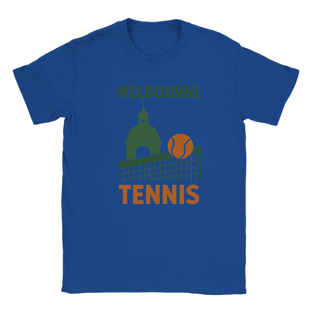T-shirt exclusivo Tennis Melbourne, perfeito para fãs e jogadores, feito em algodão de alta qualidade para conforto