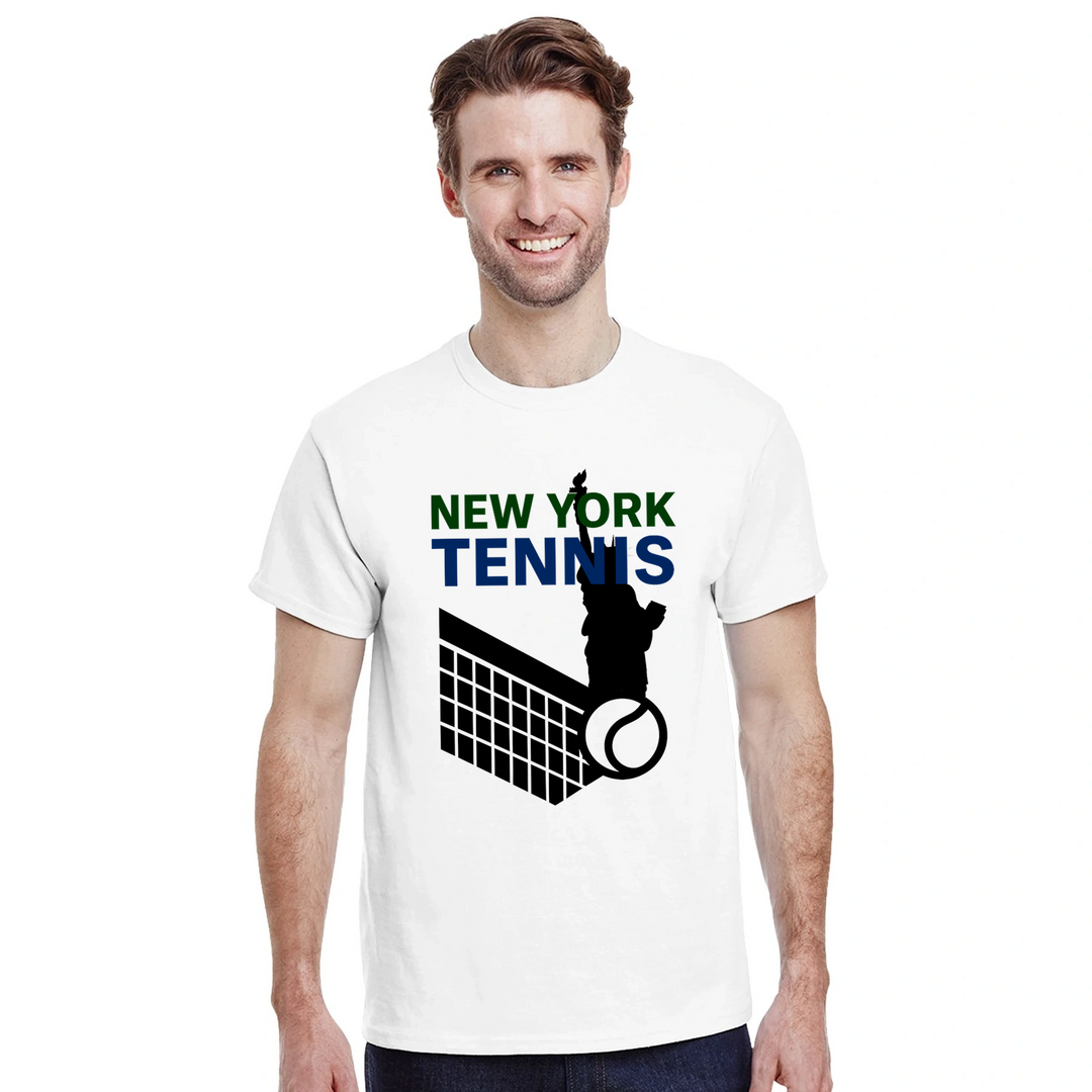 Image White de New York Tennis Tshirt 8 [color:white] [view:front]