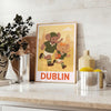 magnifique vintage un éléphant rugby Dublin style Art Déco unique affiche 50x70 30x40 une touche originale décoration poster charme cadre