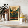 spirit Tour France poster lush green earthy brown tones captivating wall art fans eye piece today dimensions A4 cm A0