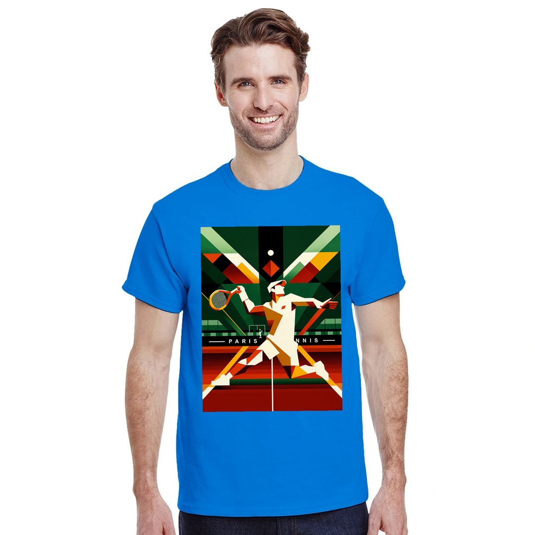 T-shirt τένις Παρισιού με κομψό σχέδιο, ιδανικό για γήπεδο και καθημερινές εμφανίσεις