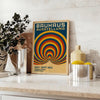 space Bauhaus Circle Poster stunning piece art bold blue red hues vintage craftsmanship wall available A4 cm A0