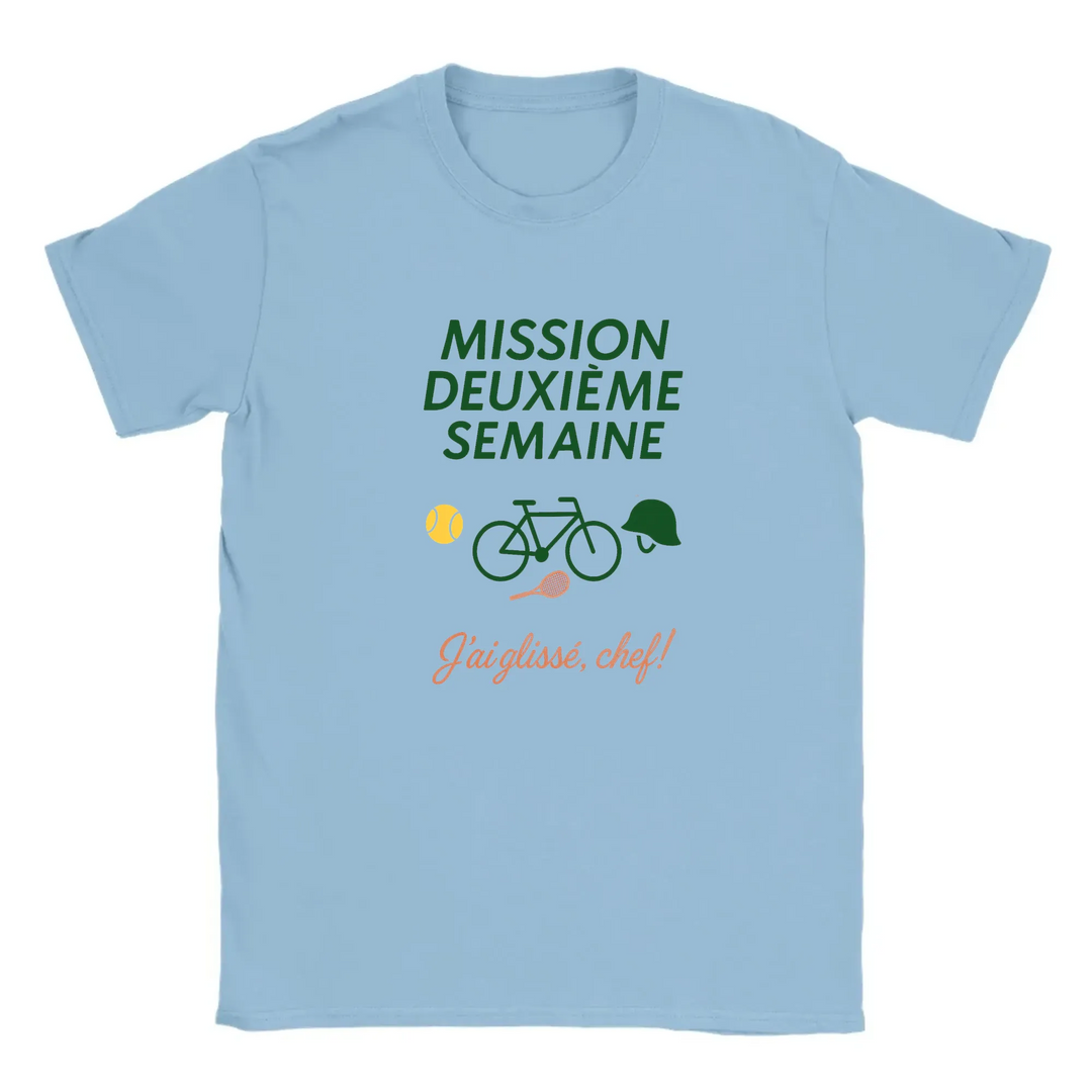 Image Light Blue de Mission 2eme Semaine Tennis Tshirt 2