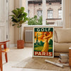 captivating vintage golf poster vibrant Parisian scene green red enthusiast wall art best gift golfers charm space unframed formats