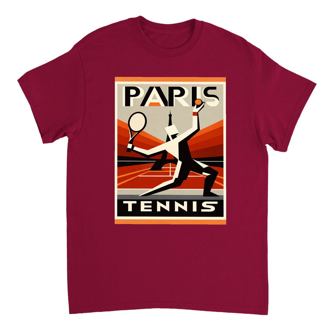 T-shirt style Paris France Tennis t shirt enthusiasts lovers iconic city tee chic design essence Parisian flair court today sizes S M L XL XXL