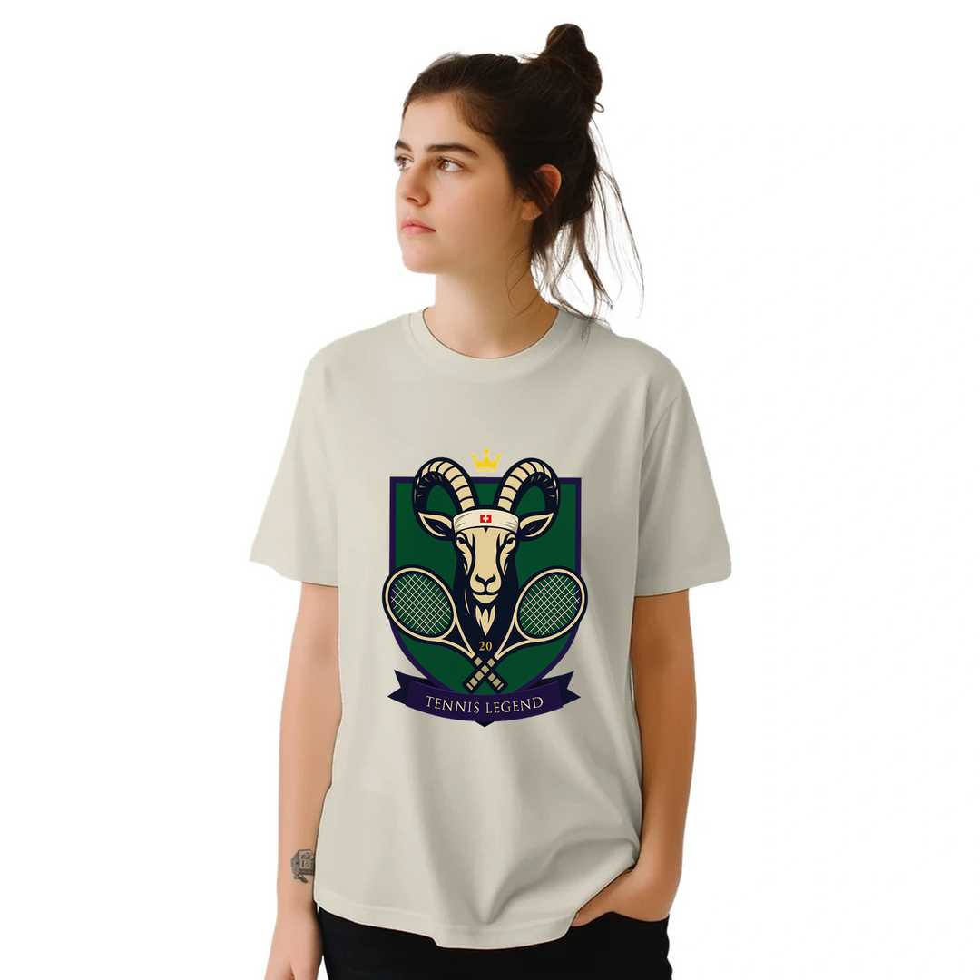 T-shirt med design som hyllar tennislegenden Roger Federer, perfekt för fans och spelare. Finns i storlekar S till XXL