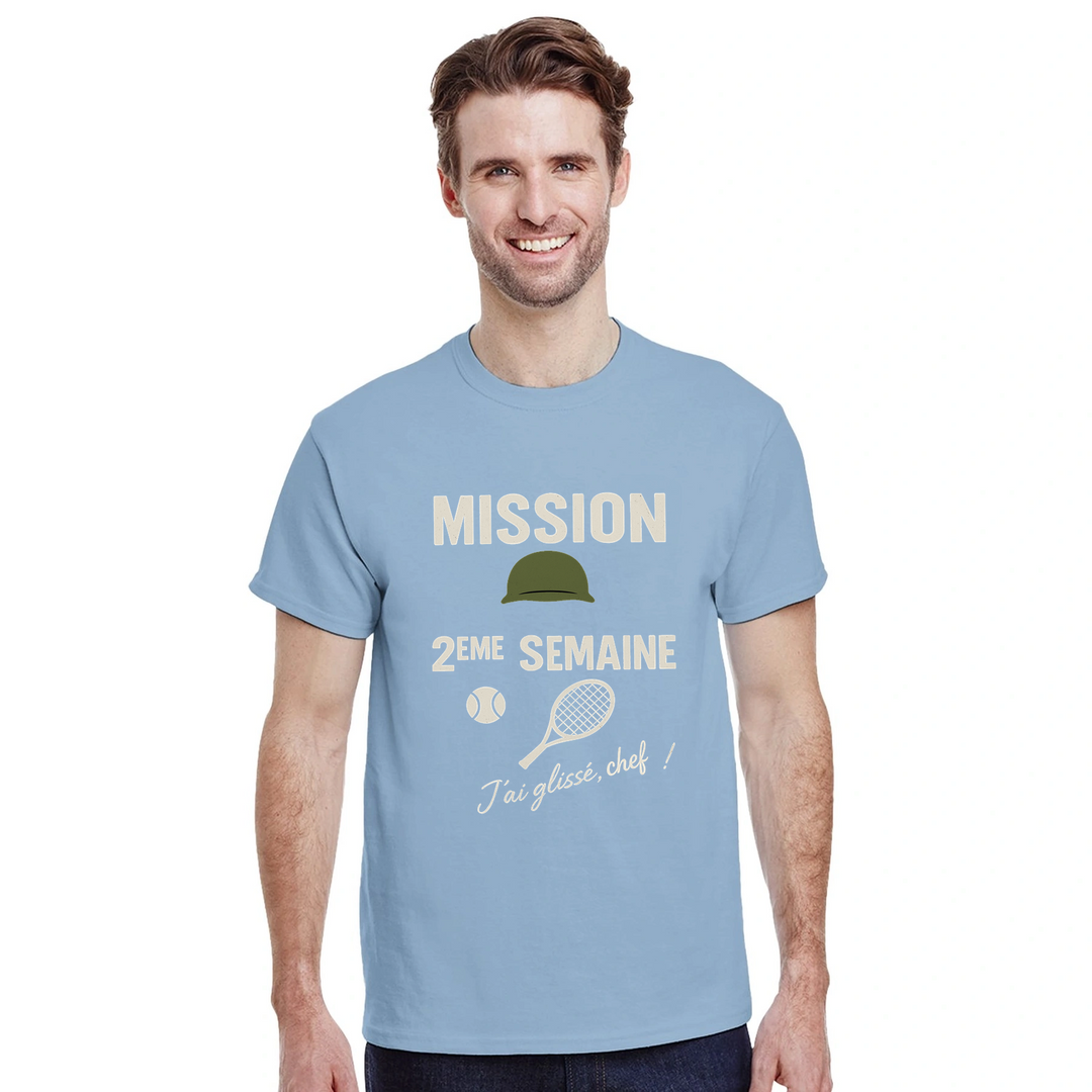 T-shirt game Mission 2eme Semaine Tennis t shirt enthusiasts stylish tee comfort passion sport high quality materials ideal court today love S M L XL XXL