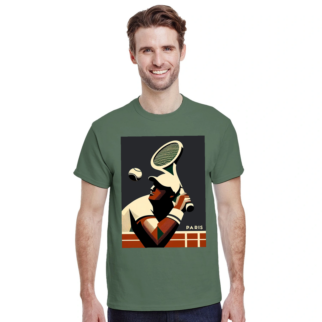 T-shirt vibrante de ténis, ideal para usar em campo e fora dele, com conforto e durabilidade