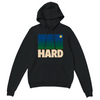 Hoodie Hard Tennis 32, um pullover confortável de mistura de algodão e poliéster, com capuz forrado, cordão combinado e bolso