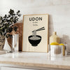 kitchen decor vibrant udon noodle poster bold orange black food lovers eye design sizes flavor space