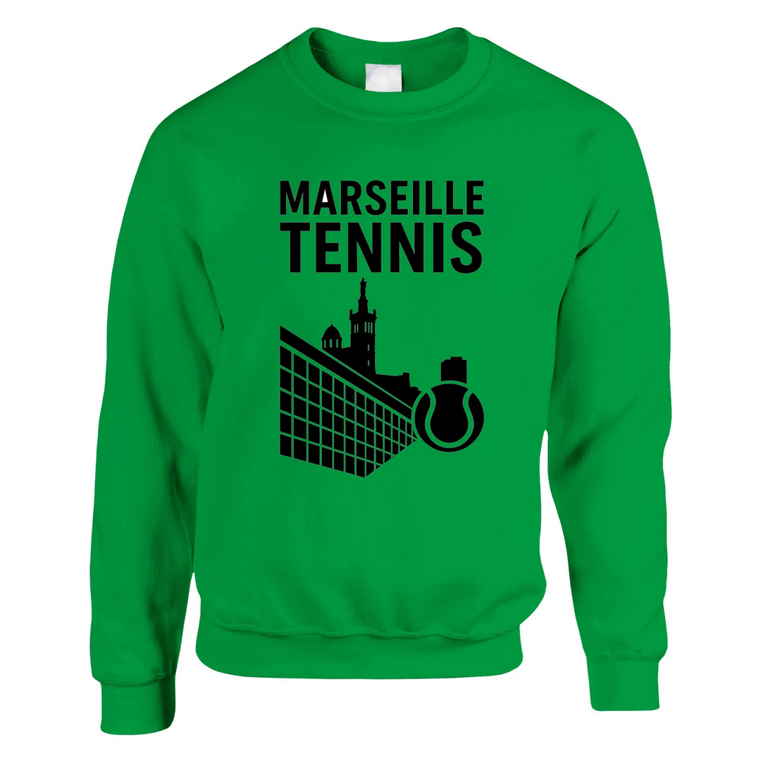 Marseille Tennis džemperis, kas izgatavots no mīksta kokvilnas un poliestera maisījuma, nodrošina komfortu un stilu ikdienā