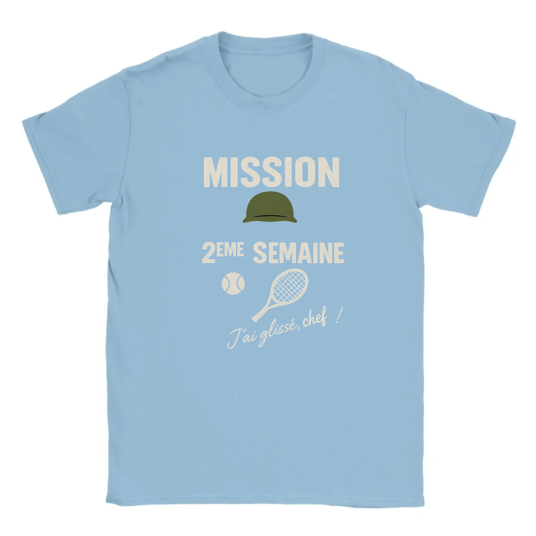 Image Light Blue de Mission 2eme Semaine Tennis Tshirt 4