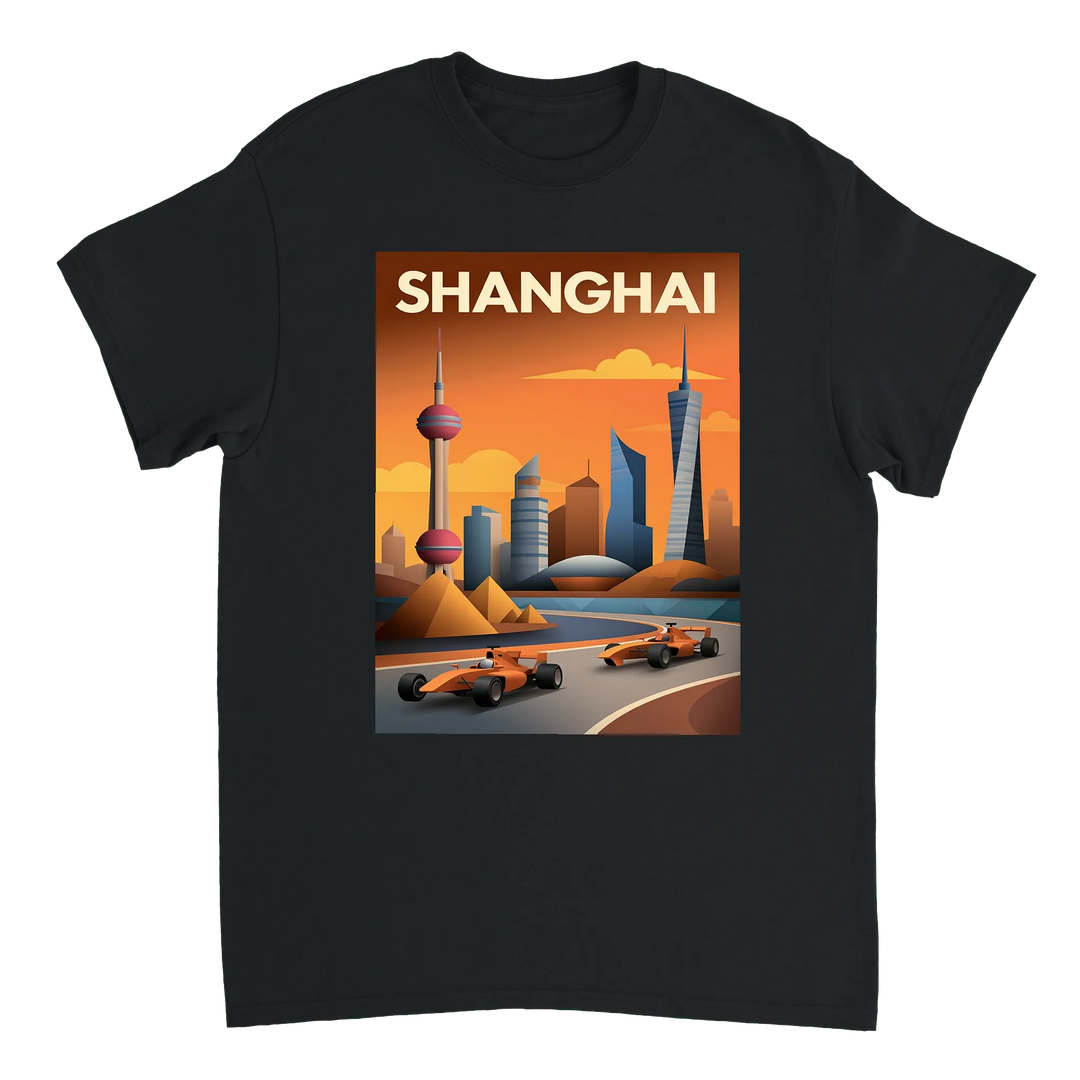 T-shirt style Shanghai China F1 t shirt vibrant design excitement Formula 1 racing tee perfect motorsport fans fashion enthusiasts passion speed culture today high quality cotton comfort