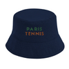 Paris Tennis 1 Bob brodé un chapeau chic éco-responsable sergé coton bio OCS style peau une protection UPF50 mode durable élégance naturelle
