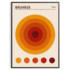 stunning piece Bauhaus art Circle Orange poster bold red gray designs timeless space sizes A4 cm A0 walls design