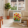 enchanting allure Amsterdam flower market botanical poster captivating vintage print green white available dimensions space timeless art prints