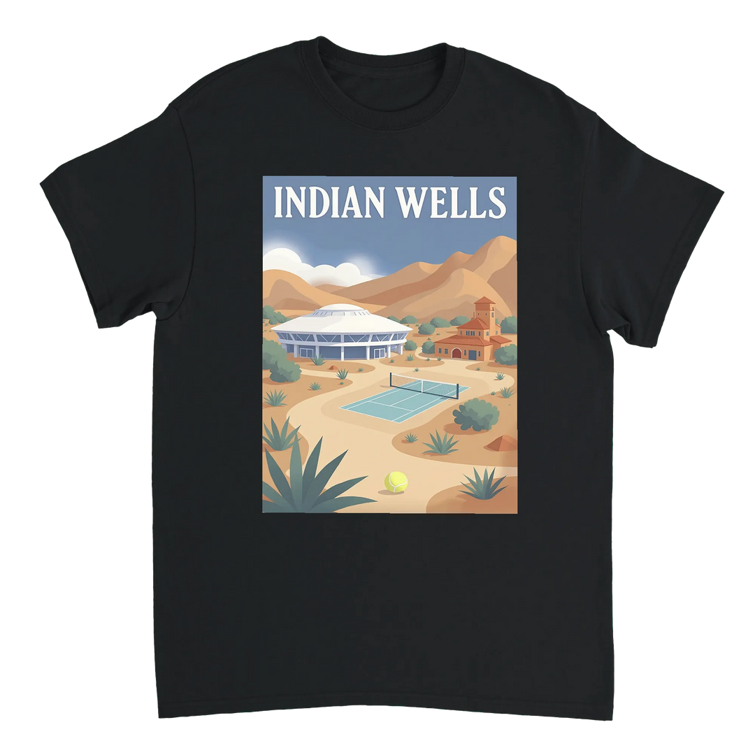 T-shirt love tennis Indian Wells t shirt fans United States events stylish tee passion court today comfort soft breathable cotton fabric wardrobe