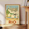 delightful kid elephant rhino judo poster vibrant spirit Rio de Janeiro playful interplay gray green eye design perfect child space unique today unframed options