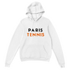 comfort style Hoodie Paris Tennis thick unisex pullover soft 50 % cotton polyester blend hood front pocket air jet fabric pilling perfect cuffs spandex waistband snug fit