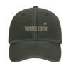 Vintage Wimbledon Tennis Cap mit gesticktem Design aus 100% gebürsteter Baumwolle. Bequem und stilvoll für lässige Outfits