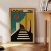 authentic Bauhaus Poster Art piece 1923 Surf School striking black red design essence Prints space sizes A4 cm A0
