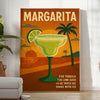 vibrante thème cocktail Margarita nuances jaune vert intérieur poster élégant formats A4 cm 50x70 60x80 A0 une touche exotique décor