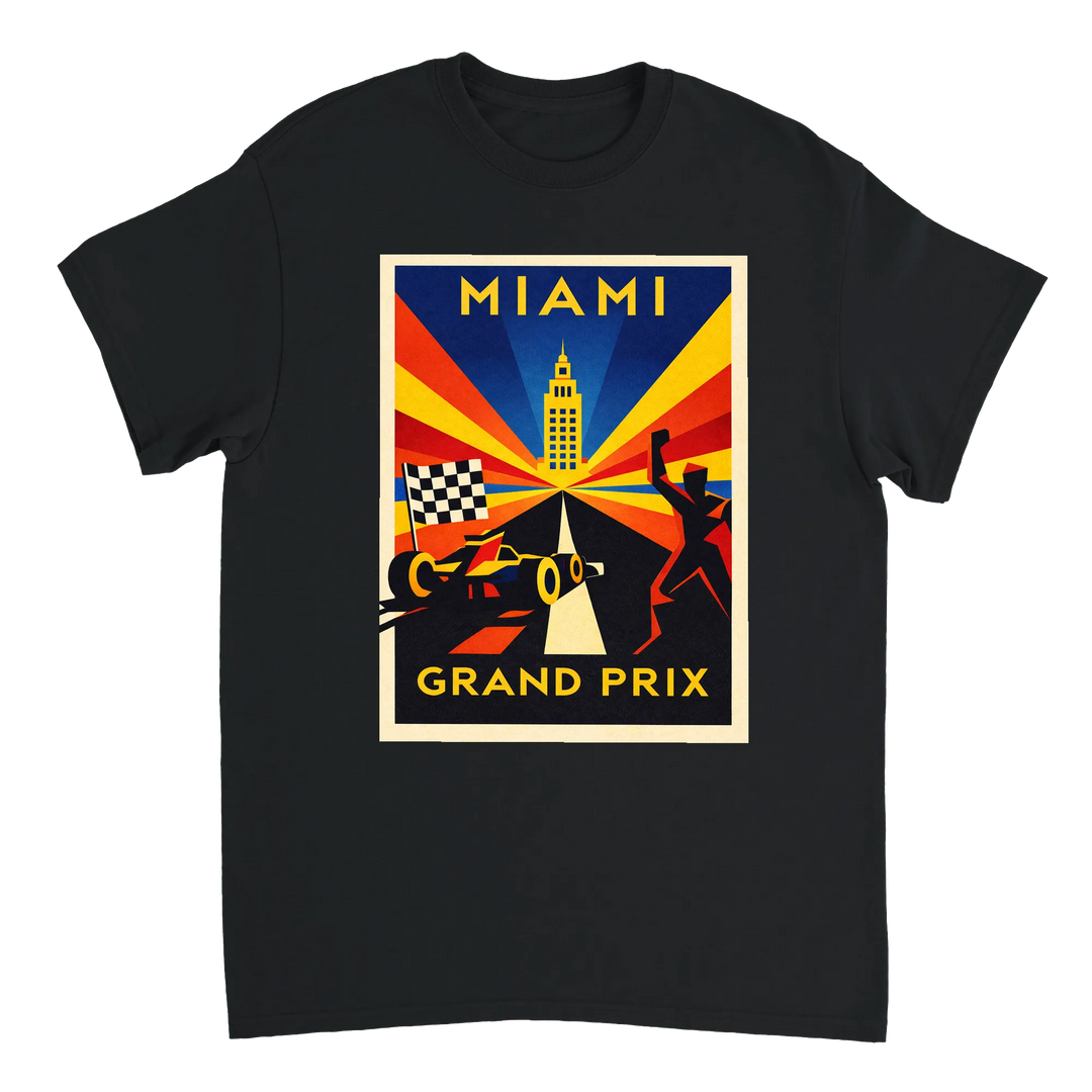T-shirt style Miami F1 t shirt perfect tribute vibrant energy Formula 1 scene United States eye tee motorsport enthusiasts lovers today S M L XL XXL