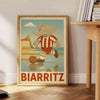 Affiche kid football Biarritz énergie passion tons gris vert décoration parfaite petits fans foot occasion une touche originale intérieur format cm 50x70 A4 A0