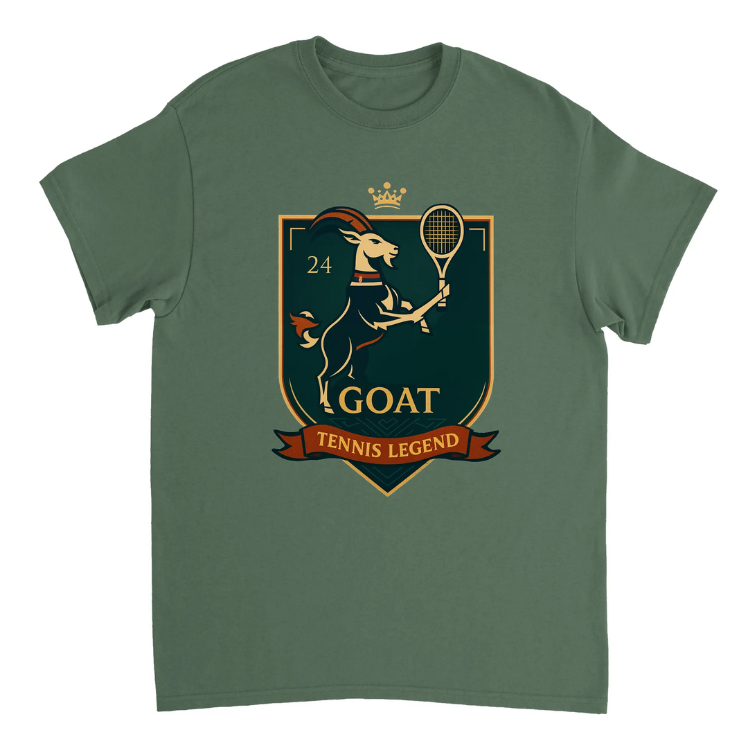 Camiseta exclusiva "Tennis GOAT Nole" para fãs de Novak Djokovic, confeccionada em algodão de alta qualidade para conforto e
