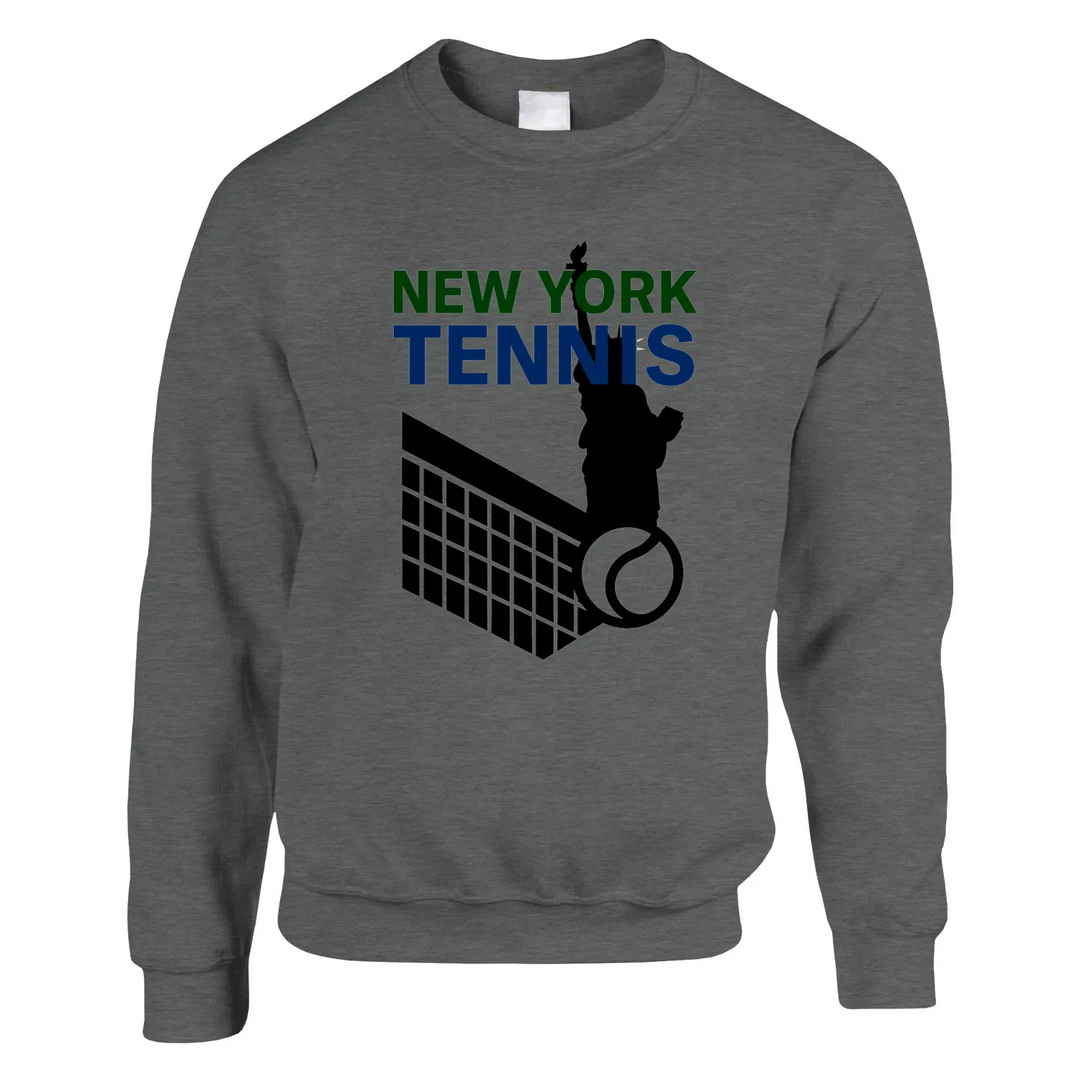 Sweater unissex New York Tennis em mistura de algodão e poliéster, confortável e estiloso, com costura dupla e corte clássico