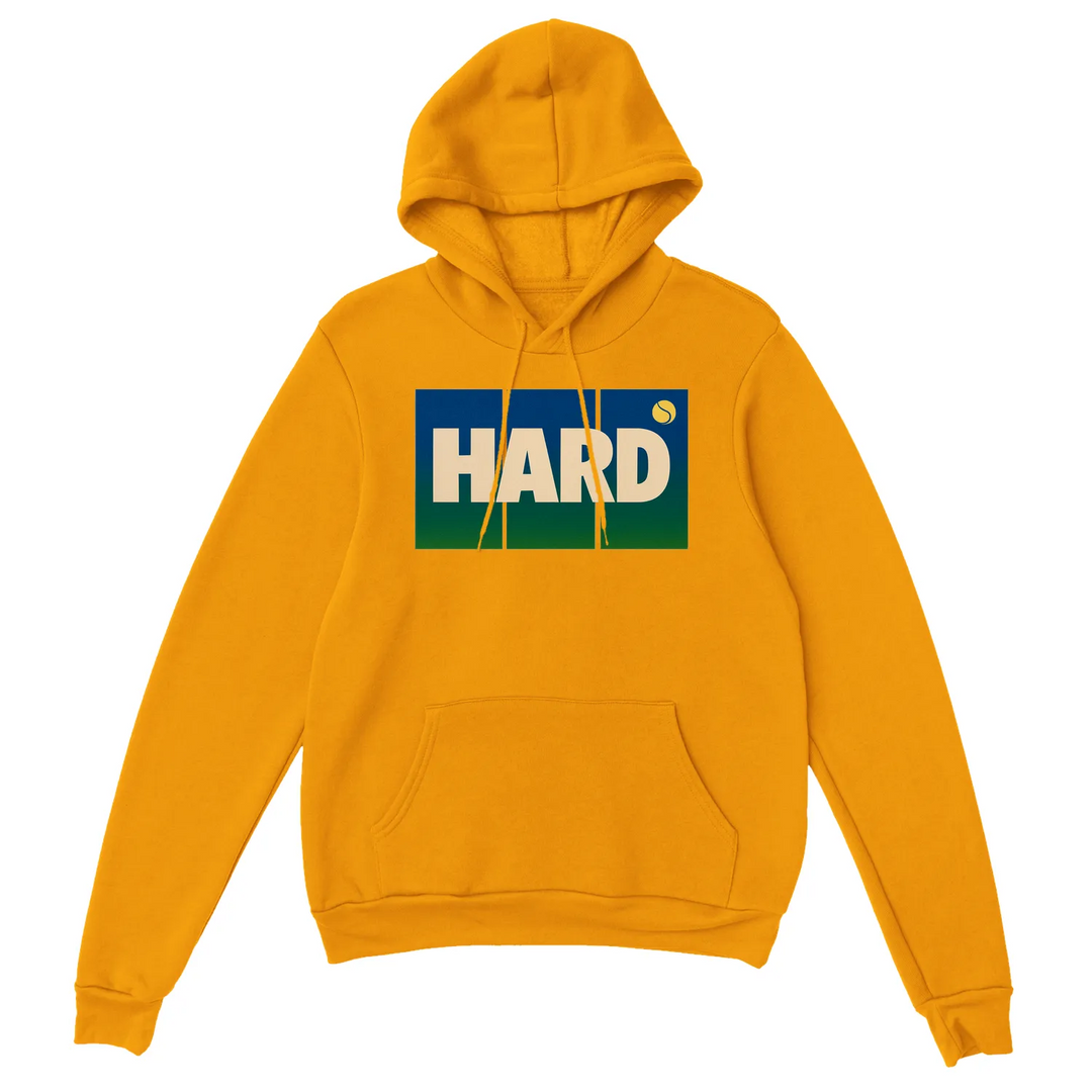 Sudadera Hard Tennis 3, cómoda y gruesa, mezcla de 50% algodón y 50% poliéster, con capucha forrada y puños acanalados