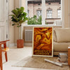 spirit London athletics inspiring woman poster earthy brown vibrant green hues two dimensions perfect space piece sports art today available unframed formats