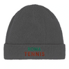 Image Grahite de Beanie Roma Tennis  - Cotton Bio, Embroidered Design