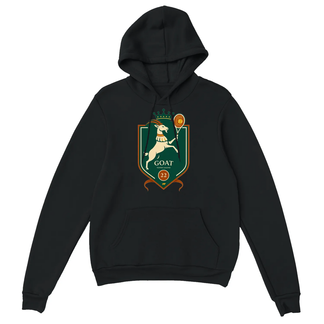 Hoodie Tennis GOAT Rafa, 50% kokvilna un 50% poliesters, mīksts un ērts, ar kapuci un priekšējo kabatu, piemērots gan vīrieši