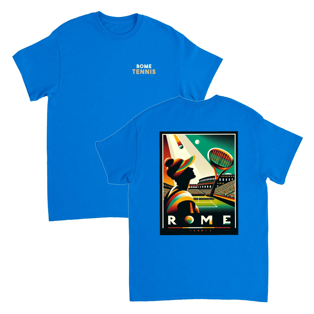 Image Blue de Roma Tennis Tshirt  [color:blue] [view:combined]