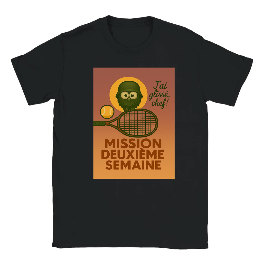 Image Black de Mission 2eme Semaine Tennis Tshirt