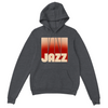 Hoodie Jazz Music, confortável e estiloso, feito de mistura de algodão e poliéster, com capuz forrado, bolso frontal e punhos