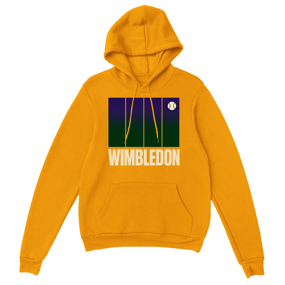 Hoodie Wimbledon Tennis em mistura de algodão e poliéster, com capuz forrado, bolso frontal e punhos canelados