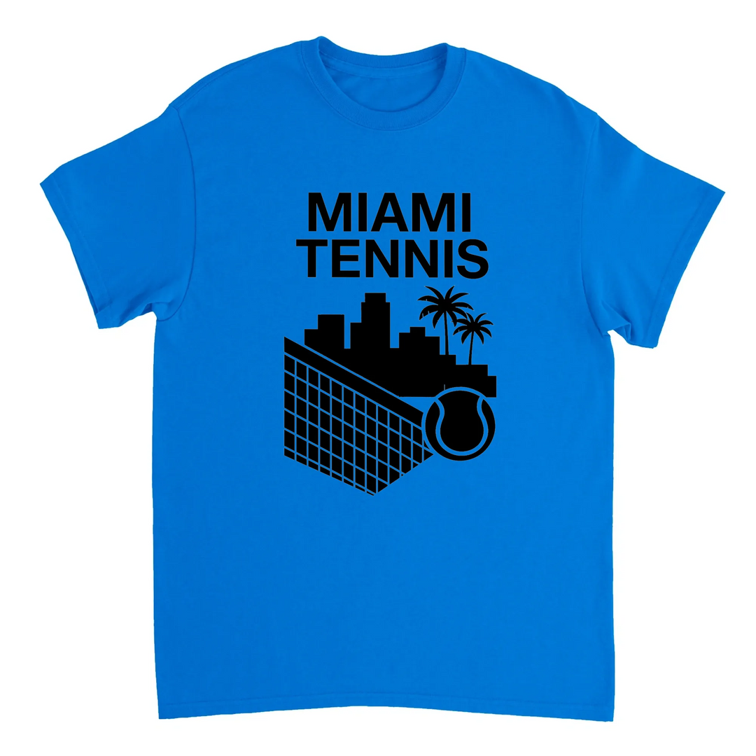 T-shirt style Miami Tennis T Shirt perfect blend sporty chic passion ultimate comfort matches casual outings tee enthusiast today soft breathable cotton fabric