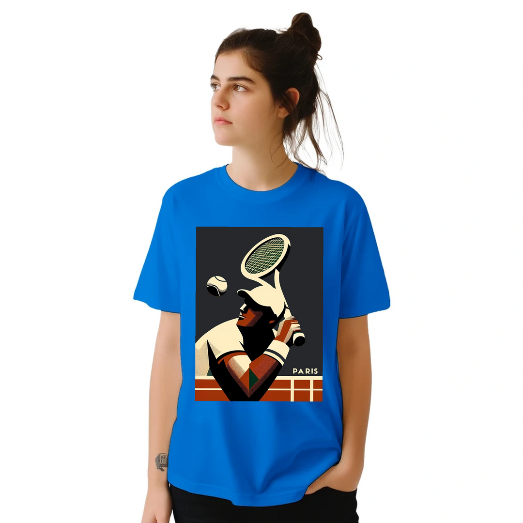 パリテニスTシャツでスタイルを高めよう！テニス愛好家やパリ好きにぴったりの快適でおしゃれなTシャツ。コートでも街中でも活躍する必須アイテムです。