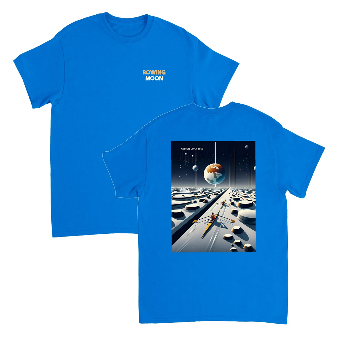 Ein einzigartiges T-Shirt mit einem faszinierenden Design, das die Schönheit des Mondes und das nächtliche Meer einfängt. Ide