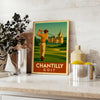 charm Chantilly Golf vintage poster vibrant green orange hues stunning available dimensions perfect wall art ideal best gift golfer unframed options