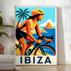 affiche Ibiza 20 vibrante couleurs rouge jaune passionnés cyclisme décoration disponibles 30x40 une touche dynamique espace version
