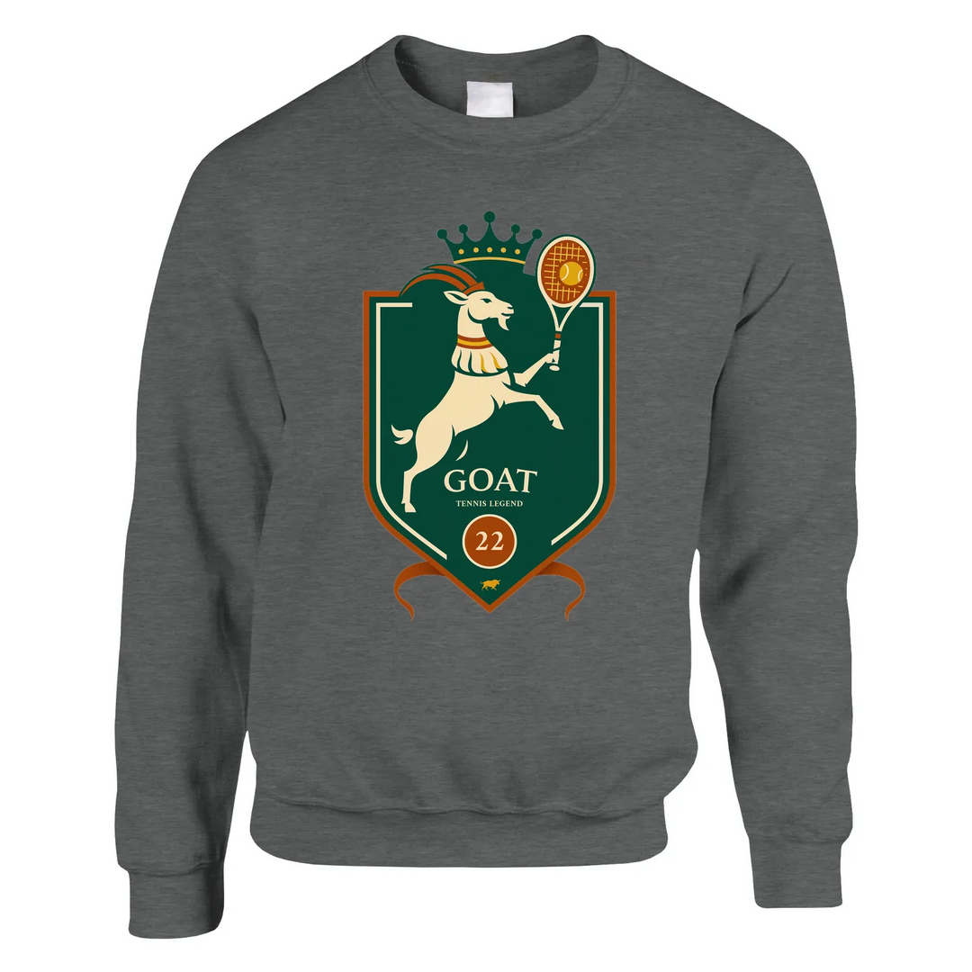 Suéter Tennis GOAT Rafa, cómodo y elegante, mezcla de 50% algodón y 50% poliéster, resistente a la formación de bolitas