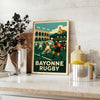 captivating Bayonne rugby poster enthusiasts stylish vintage Art Deco design charm space prints decor ideal size A4 cm A0