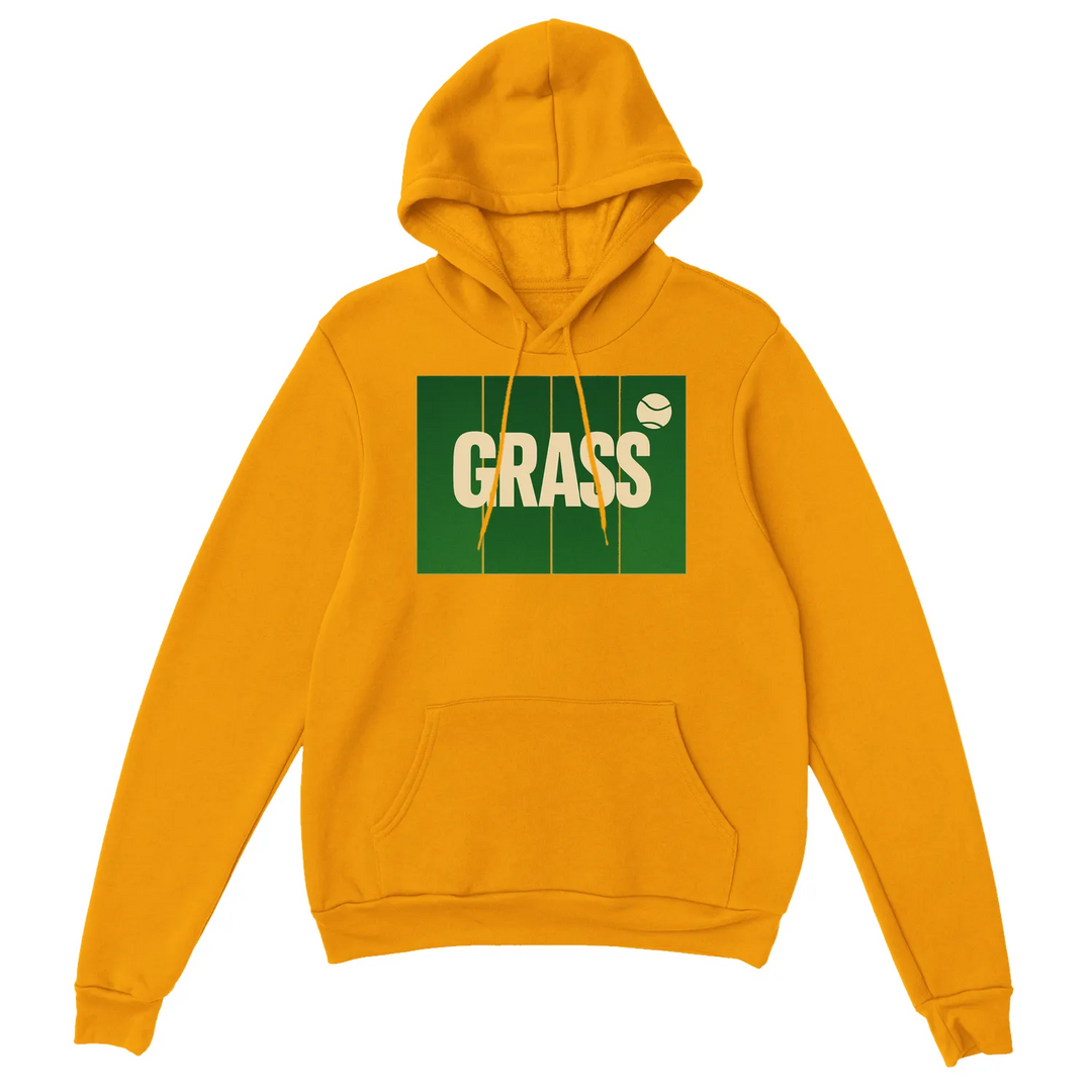 Sudadera unisex Grass Tennis, cómoda y elegante, con capucha forrada, bolsillo frontal y puños acanalados, ideal para el uso