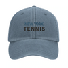 Gorra vintage de tenis de Nueva York con diseño bordado, hecha de algodón 100% cepillado, ideal para un estilo casual
