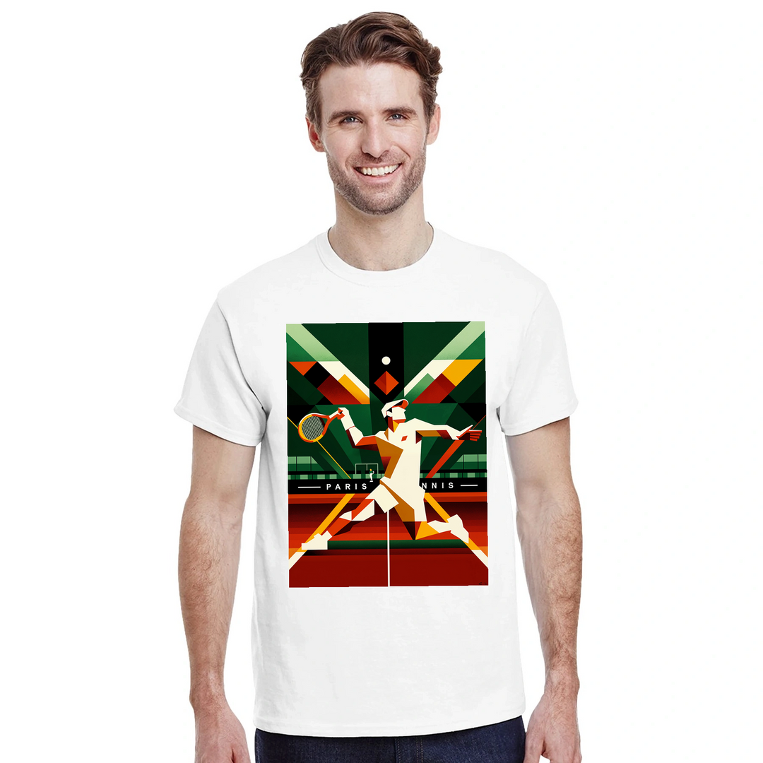 T-shirt τένις Παρισιού με κομψό σχέδιο, ιδανικό για γήπεδο και καθημερινές εμφανίσεις