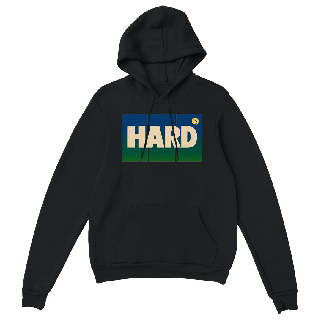 style Hard Tennis Hoodie 3 thick cozy pullover soft 50 % cotton polyester blend ultimate comfort lined hood drawstring air jet fabric pilling cuffs today